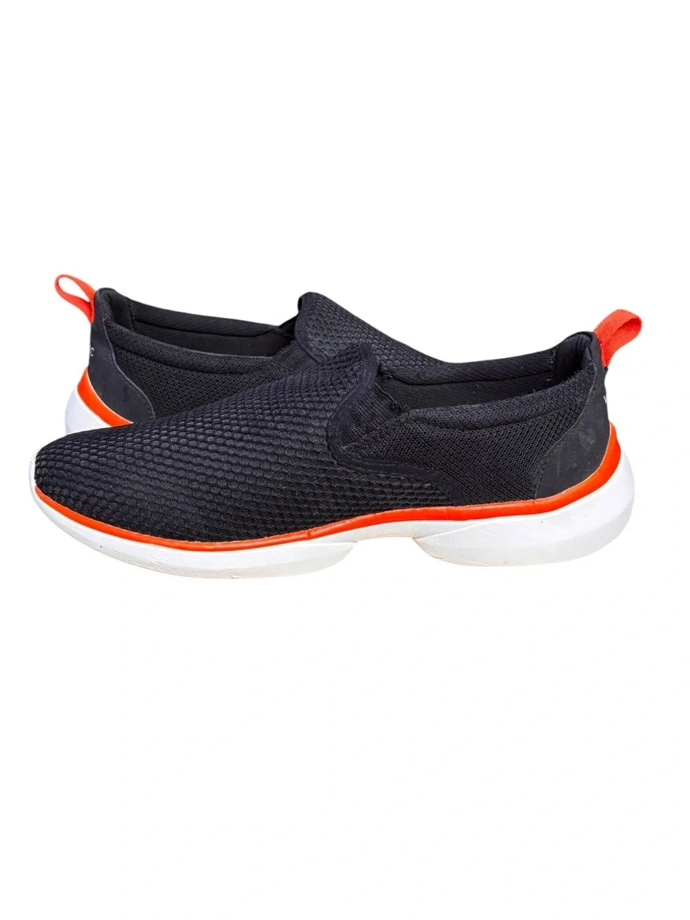 Vionic Vortex Zeta Slip-On Sneakers – Black Mesh w/ Orange Trim Women’s Size 9